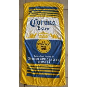 Corona Extra Beer Beach Towel 30x57 Yellow COPA Vacation Resort Travel Swim Bath